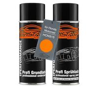 TRISTARcolor Pintura para motos Set de botes de spray para Honda Motorrad HON315 Repsol Orange Fondo pintura base aerosol 400 ml