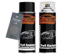 TRISTARcolor Pintura para motos Set de botes de spray para Triumph LS Matt Graphite Pintura base pintura transparente aerosol 400 ml