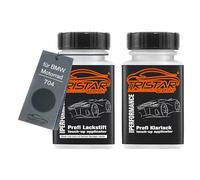 TRISTARcolor Pintura para motos Set de lápices de retoque para BMW Motorrad 704 Graphit Perl Pintura base pintura transparente, 50 ml cada uno