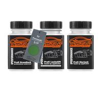 TRISTARcolor Pintura para motos Set de lápices de retoque para Kawasaki 51P Candy Line Green Metallic Fondo pintura base pintura transparente 50 ml cada uno