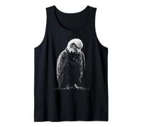 Triste Águila Calva Meme Animal Emocional Minimalista Sketch Art Camiseta sin Mangas