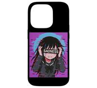Triste Anime Chica Tristeza Vaporwave Japonés Streetwear Anime Carcasa para iPhone 14 Pro
