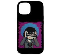 Triste Anime Chica Tristeza Vaporwave Japonés Streetwear Anime Carcasa para iPhone 15