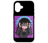 Triste Anime Chica Tristeza Vaporwave Japonés Streetwear Anime Carcasa para iPhone 16