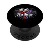 Triste Pero estético EMO gótico, Estética de Romance Oscuro PopSockets PopGrip Adhesivo
