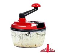 Tritatutto Manuale - Chopper a Manovella Multifunzione, Frullatore da Cucina Alimentato a Mano con Lama Affilata in Acciaio Inossidabile, Design Compatto | Ideale per Tagliare Frutta Verdura Carne e I