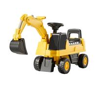 Tritina Excavadora Gigante para Cabalgar para Niño Amarillo, Estructura Anti-Basculación, Asiento con Almacenamiento, Brazo de Pelleadora Móvil, Neumáticos Antideslizantes, Adecuado de 1 a 4 años