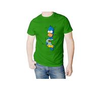 Tritó Design Camiseta de Algodón con Estampado de Homer Simpson como Arbusto Bat-Man, Verde, Homero (FR/ES, Letras, M, Regular, Regular, Bat)