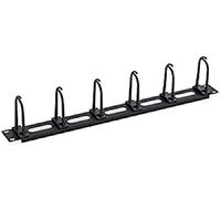 Triton 19" Kabelführungspanel 1HE, 5 große plastiquebügel, Negro