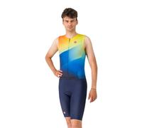 Tritraje Castelli Free Sanremo 3 Azul Amarillo, Talla XXXL