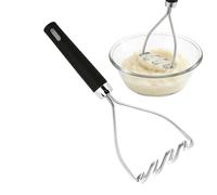 Triturador De Alimentos: Herramientas De Cocina Manuales, Triturador De Patatas De Metal Resistente, Construcción De Acero Inoxidable, Base Ancha Para Triturar | Herramienta Para Ensalada, Verduras, C