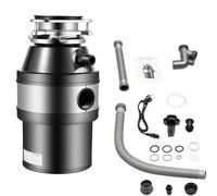 Triturador de Basura para Fregadero de Cocina 3/4 HP 3500 RPM Trituradora de Interruptor de Aire, Triturador de Residuos Domésticos, Eliminación de Residuos de Alimentos