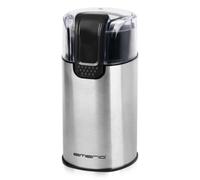 EMERIO CG-125372 - Molinillo de café eléctrico de acero inoxidable de 60 g, molinillo de café para granos de café y nueces, acero inoxidable, doble cuchillo, tapa de seguridad, sin BPA, antideslizante