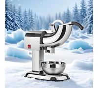Triturador de Hielo Doble Cuchilla en Acero Inoxidable 100kg/H, Máquina Profesional de Hielo Picado, Máquina de Conos de Nieve para Hogar, Comercio, Restaurantes, Bares, Fiestas,110V
