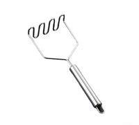 Triturador de patatas de acero inoxidable con material de acero 304, para uso en cocina para puré de batatas, frutas y verduras, compacto y ergonómico (C)