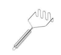 Triturador de patatas de acero inoxidable, prensador de barro para alimentos, puré de funcionamiento manual para aguacate, papas, frijoles, carne y verduras (lineal)