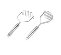 Triturador de patatas de acero inoxidable, prensador de barro para alimentos, puré de funcionamiento manual para aguacate, papas, frijoles, carne, verduras (lineal y redondo)