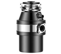 Triturador de residuos de alimentos, triturador eléctrico de basura de cocina de 3/4 HP, trituradora de acero inoxidable, funcionamiento de bajo ruido, ideal para frutas, verduras y huesos