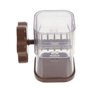 Triturador Manual de Alimentos Secos, Picadora de Cacahuetes y Nueces | Uso Doméstico en Cocina, para Jengibre y Ajo, ABS Ligero Color Café, Portátil y Fácil de Limpiar
