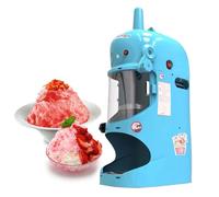 Trituradora De Afeitadora De Hielo 250W 90Kg/H MáQuina De Afeitar EléCtrica Para Hacer Conos De Nieve - Cubo De Hielo Afeitado - Cilindros De Hielo De 5" De DiáMetro, Inicio Con Un BotóN,Blue