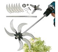 Trituradora De Agricultura Familiar - Herramienta De Molienda Ajustable Y Robusta Para Ganado | Trituradora De Césped Para Jardinería Familiar | Para Cortar Césped Moler Hojas Muertas Ramas y