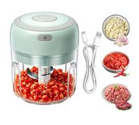 Trituradora De Ajo Eléctrica Hogar - Trituradora Inalámbrico Recargable Portátil - Mini Picadora 250 Mililitros | Para Carne Pollo Carne Queso Preparación Culinaria De Comida Casa