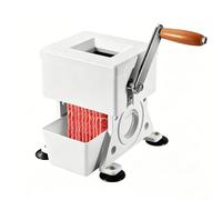 Trituradora de carne comercial, máquina de corte de manivela con caja de recepción, ideal para uso doméstico y carnicero
