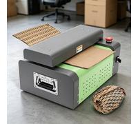 Trituradora de cartón para residuos, fabricante de papel de embalaje de panal, corta 325 mm de ancho, 3 m/min, maneja cartón de hasta 6 mm de grosor para un embalaje rápido eficiente