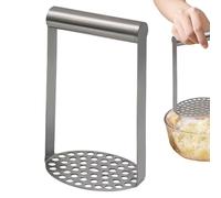 Trituradora De Cocina - Trituradora De Patatas De Metal De 25 Cm, Utensilio Para Puré Robusto, Picadora De Carne Molida Eficiente | Prensa Versátil De Raíces Y Vegetales, Mango Antideslizante De Agarr