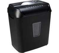 Trituradora de Corte Cruzado para Papel y Tarjetas de Crédito, 12 Hojas, Negra, Ideal para Oficina o Hogar