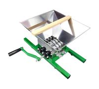 Trituradora de frutas manual - Trituradora de acero inoxidable con embudo de 7 litros de gran tamaño | Exprimidor manual de sidra y molinillo | Para la cocina doméstica para preparar y para