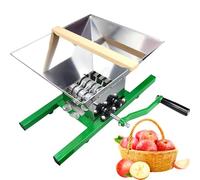 Trituradora de frutas, molinillo manual de uva, prensa de sidra de acero inoxidable, máquina de vino de manzana de gran capacidad, raspador para frutas y verduras, capacidad de 7 litros
