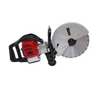 Trituradora de gasolina, cortadora de hormigón de gasolina y acero, disco de corte de 350 mm, motor de dos tiempos, cilindrada de 52 ccm, 1800 rpm, profundidad de corte máxima 120 mm