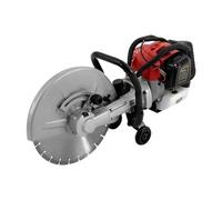 Trituradora de gasolina, cortadora de hormigón de gasolina y acero, sierra circular, disco de corte de 350 mm, motor de 2 tiempos, cilindrada de 52 ccm, 1800 rpm, profundidad de corte
