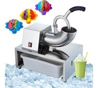 Trituradora de hielo comercial de 250 W, tritura 100 kg/hora. Cuerpo de acero inoxidable y motor de cobre para hielo raspado, cócteles y batidos. Diseño a prueba de salpicaduras con botón de fácil l