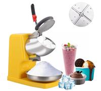 Trituradora de Hielo Eléctrica 500 W 2200 rpm, Ice Crusher Eléctrico acero Inoxidable, 65 kg/h Crusheisher Hielo con 4 cuchilla y Cuenco para Preparar Batidos, Bebidas Frías, Té con Leche