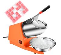 Trituradora de Hielo Eléctrica de 300W,Picadora Trituradora de Hielo Profesional con Palas Dobles,Fabricadora de Hielo con Cuenco de Acero y Función de Apagado Automático,para Bares y Restaurantes
