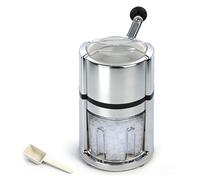 Trituradora de hielo manual de acero inoxidable de 1,1 L, trituradora de hielo con manivela, trituradora de hielo manual de acero inoxidable con recipiente colector, pies antideslizantes, para