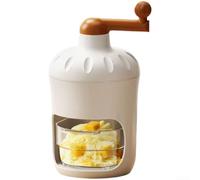 Trituradora de hielo manual de manivela para uso doméstico, cuchillas de acero inoxidable afeitado con moldes para fiestas, 14 x 14 x 24 cm (L-2)