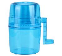 Trituradora de hielo manual Manivela Hoja de acero inoxidable Herramienta de cocina duradera para cócteles Batidos Hielo afeitado Azul 20 cm de altura