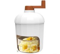 Trituradora de hielo manual portátil, máquina de cono de nieve, eficiente 3 afeitadoras para granizados, café helado, bar, uso en casa, 14 x 24 cm (S-2)