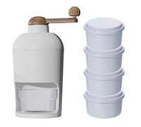 Trituradora de hielo - Maquinilla de afeitar de manivela, molinillo de cubo manual | Maker de acero inoxidable, recipiente extraíble para cócteles congelados aperitivos bebidas de cocina en camping