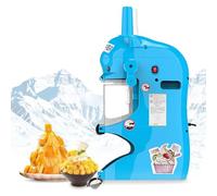Trituradora De Hielo Smoothies De Mesa, MáQuina De Hielo AutomáTica De Copos De Nieve De 198 Lbs/H, MáQuina EléCtrica De Conos De Nieve De 1420 Rpm, Protector Contra Salpicaduras ExtraíBle,Blue