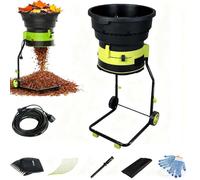 Trituradora de Hojas Eléctrica Residuos Jardín 2500W con Cable Alimentación 30 M Mantillo Máximo 8000 Rpm Hasta 55 Galones Por Minuto Dial Control Ajustable 5 Niveles