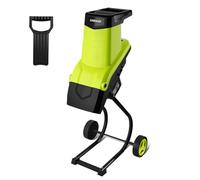 Trituradora de Jardín de 2500W, DEKOPRO Trituradora Eléctrica de Ramas, Diámetro Máximo de Ramas de 45 mm, Trituradora de Jardín con Interruptor de Seguridad