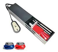 Trituradora de Latas Eléctrica latas de aluminio para reciclar Automática de alta resistencia para latas de cerveza y de 12oz-16oz para uso doméstico y comercial Negro