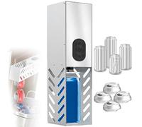 Trituradora de Latas Eléctrica para trituradoras de cocina Interruptor automático Compresor vertical montado en la pared de 12/16oz, ciclo de clic de metal, para latas de cerveza, botellas