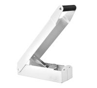 Trituradora de latas: estructura de hierro ďe resistencia industrial, instalación vertical en la pared, mecanismo đe trituración manual, accesorio para residuos, herramienta para aplanar recipientes d