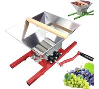 Trituradora De Manzana, Molinillo De Uva Manual De 7 L, Molinillo De Trituradora De Vino De Manzana De Acero Inoxidable De Fruta Grande, Trituradora De Sidra Casera, Pulper Rascador Par Grape crusher