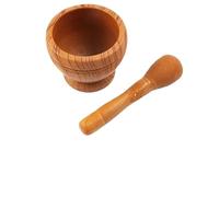Trituradora de mortero piedra multifunción Manual for el hogar, ajo, molinillo, tazón, olla for herramientas cocina casera Para Cocina(Brown 02)